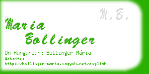 maria bollinger business card